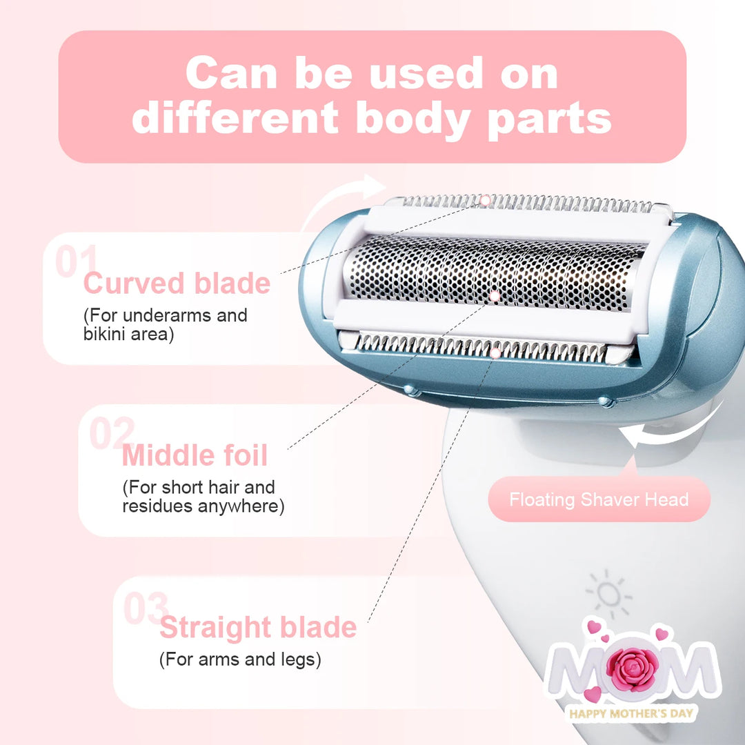 Dames Elektrisch Scheerapparaat 5-in-1 voor Gezicht en Lichaam 3