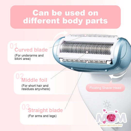 Dames Elektrisch Scheerapparaat 5-in-1 voor Gezicht en Lichaam 3