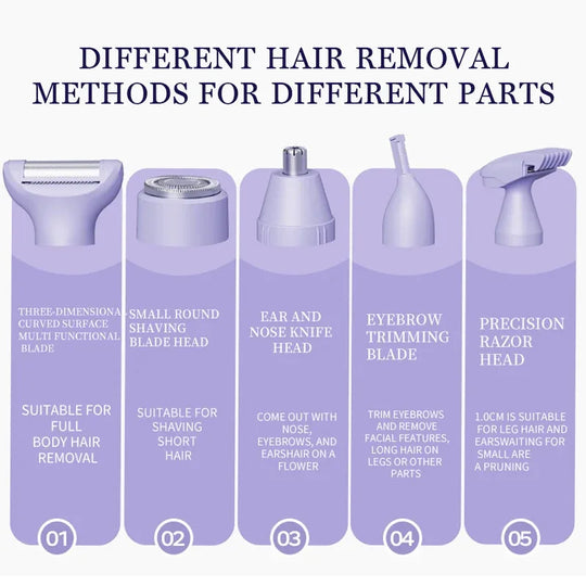 Dames Elektrisch Scheermes 5-in-1 Multifunctioneel 2