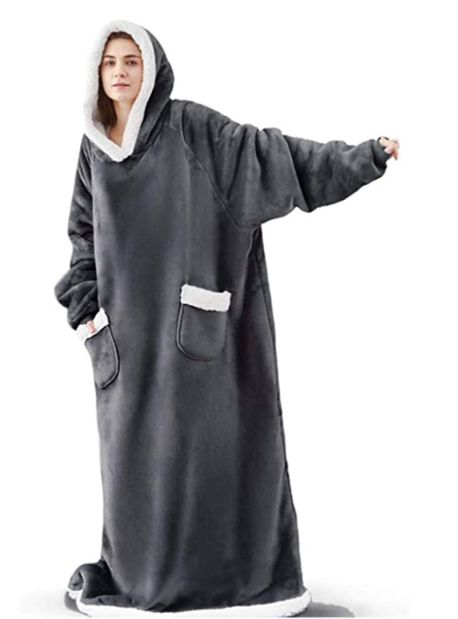 Dames Fleece Hoodie Deken Oversized 8