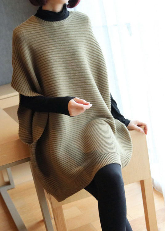 Dames Gebreid Vest met O-hals en Patchwork 1