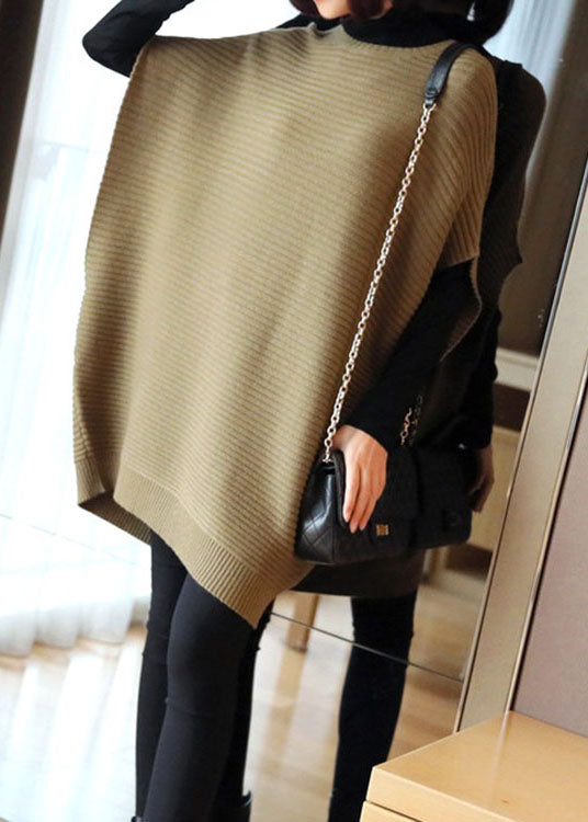 Dames Gebreid Vest met O-hals en Patchwork 2