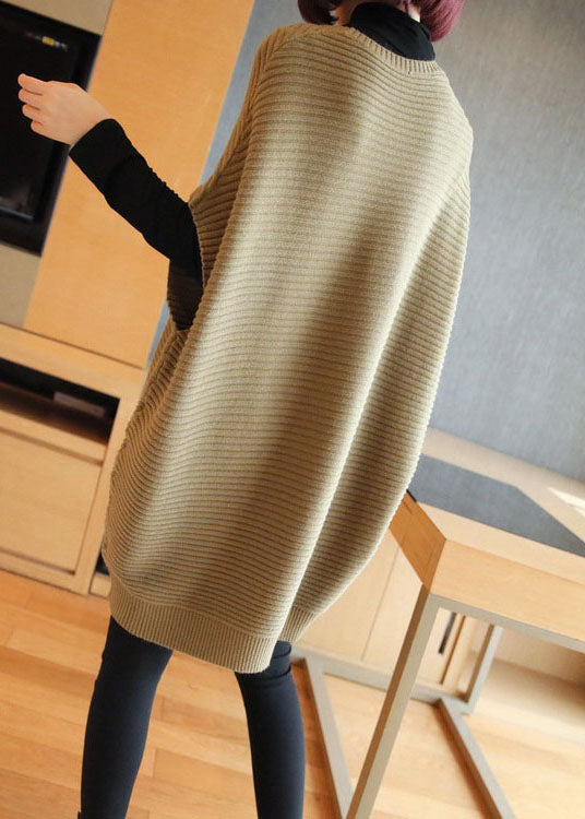 Dames Gebreid Vest met O-hals en Patchwork 7