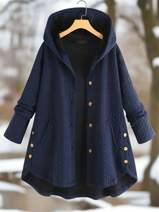 Dames Gewatteerde Jas - Oversized Pasvorm - Gequilt - Met Capuchon - Asymmetrische Zoom 1