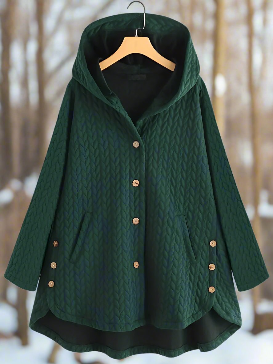 Dames Gewatteerde Jas - Oversized Pasvorm - Gequilt - Met Capuchon - Asymmetrische Zoom 3