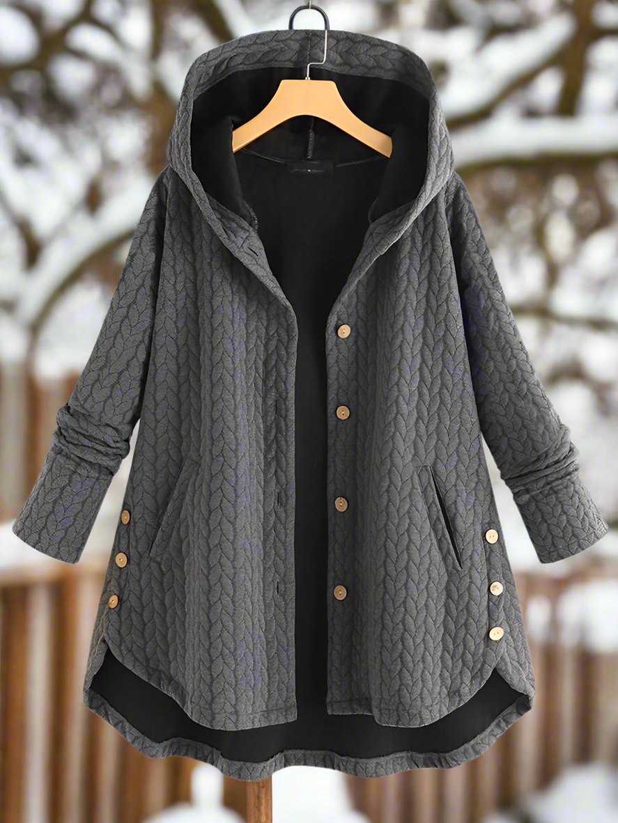 Dames Gewatteerde Jas - Oversized Pasvorm - Gequilt - Met Capuchon - Asymmetrische Zoom 4