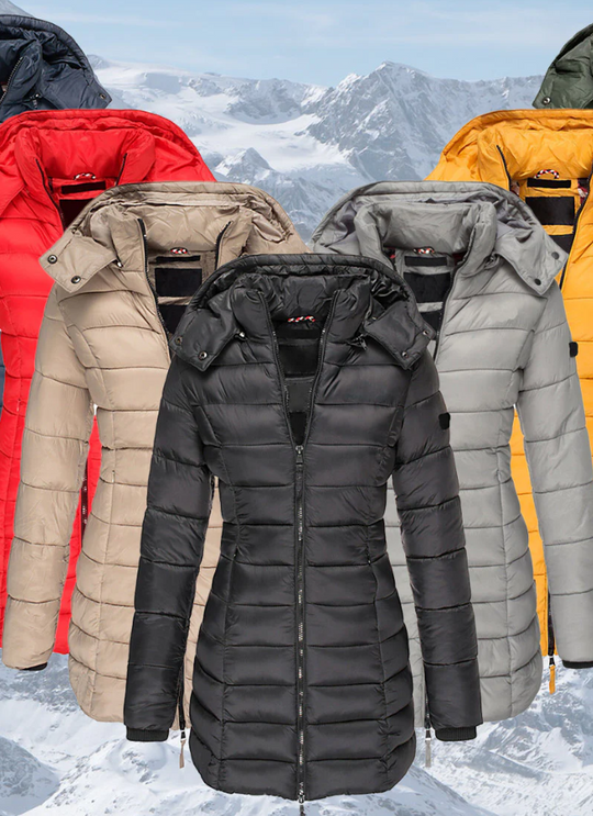 Dames Gewatteerde Winterjas Halflang Stijlvol 6