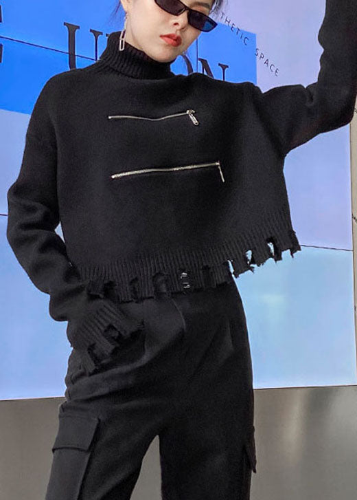 Dames Herfst Sweater met Kwastjes en Ritssluiting 2