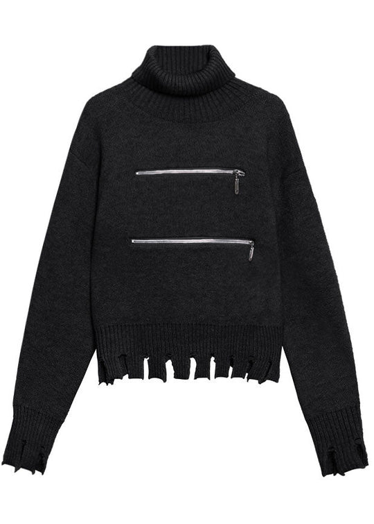 Dames Herfst Sweater met Kwastjes en Ritssluiting 4