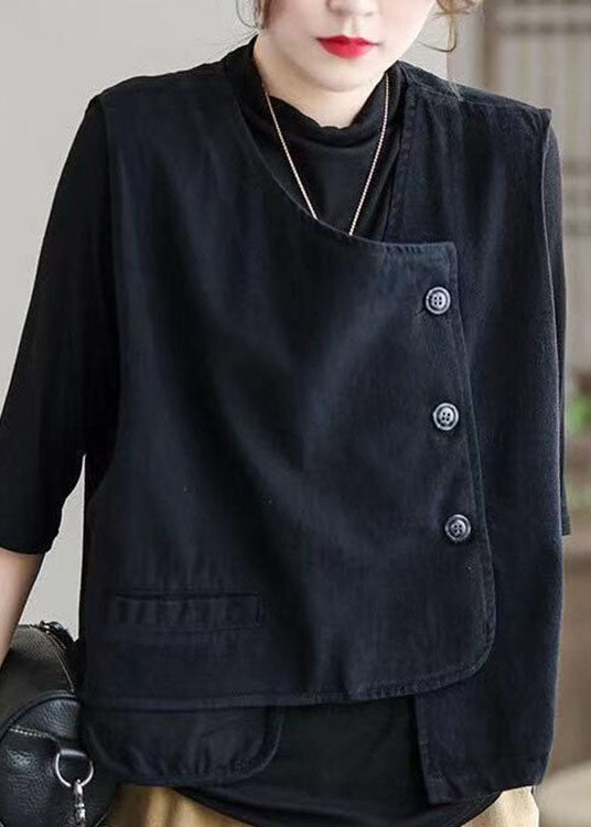 Dames Herfstvest Asymmetrisch Ontwerp 1