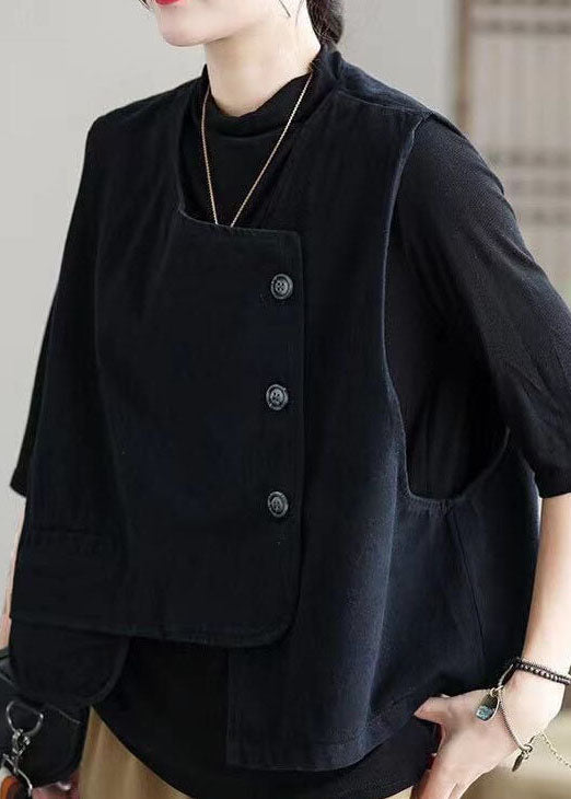 Dames Herfstvest Asymmetrisch Ontwerp 3