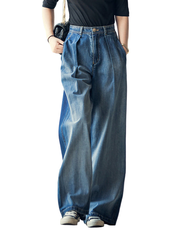 Dames Hoge Taille Broek Met Wijde Pijpen 0