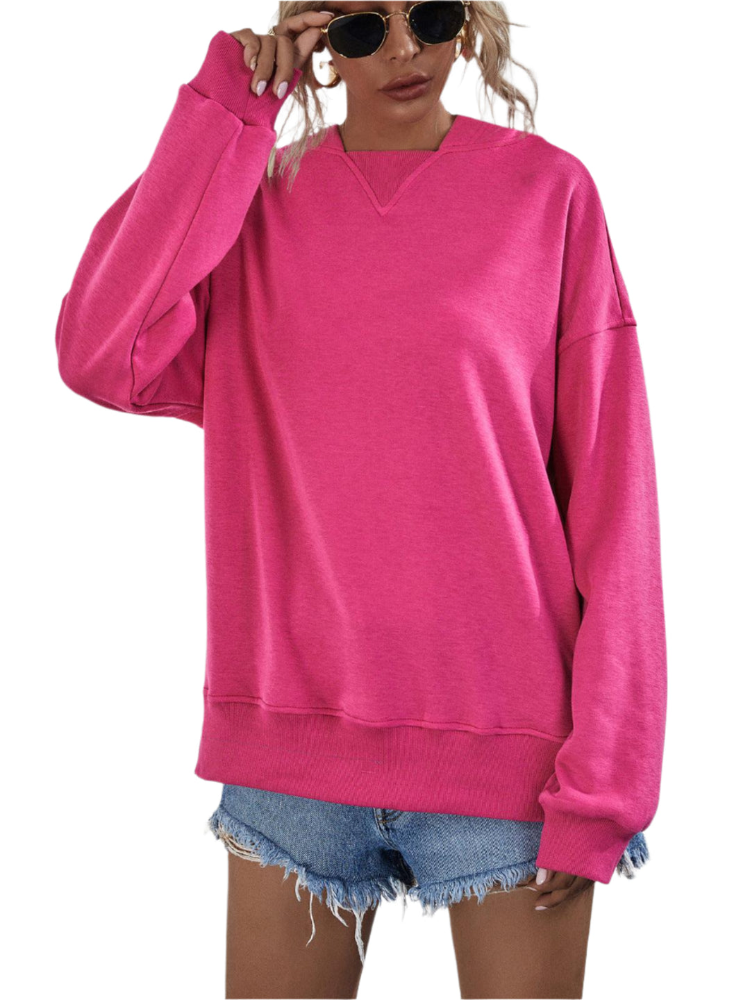 Dames Hoodie Met Verlaagde Schouders Polyester Casual Lang Mouwen 0