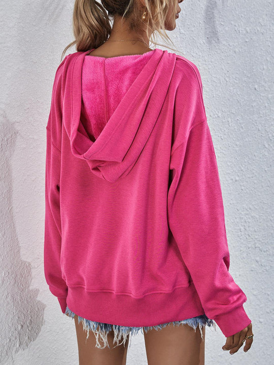 Dames Hoodie Met Verlaagde Schouders Polyester Casual Lang Mouwen 1