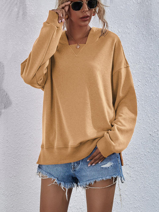 Dames Hoodie Met Verlaagde Schouders Polyester Casual Lang Mouwen 8