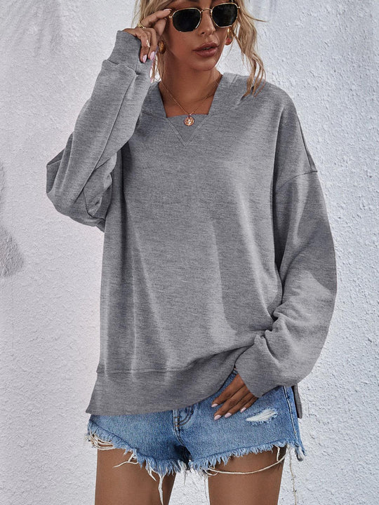 Dames Hoodie Met Verlaagde Schouders Polyester Casual Lang Mouwen 9