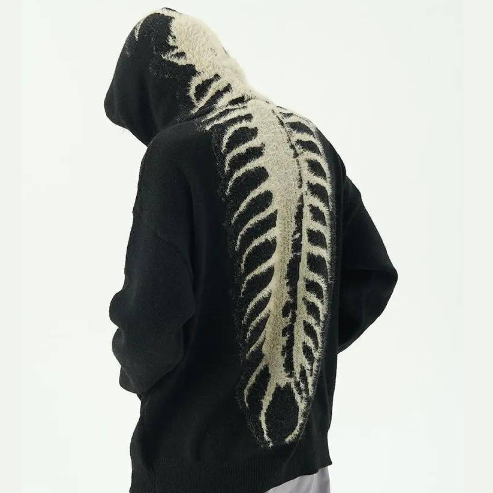 Dames Hoodie Slouchy Gebreid Wol Casual 1