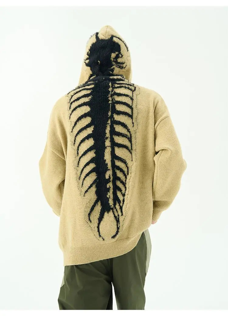 Dames Hoodie Slouchy Gebreid Wol Casual 2
