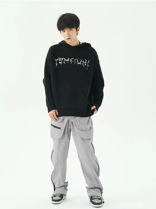 Dames Hoodie Slouchy Gebreid Wol Casual 4