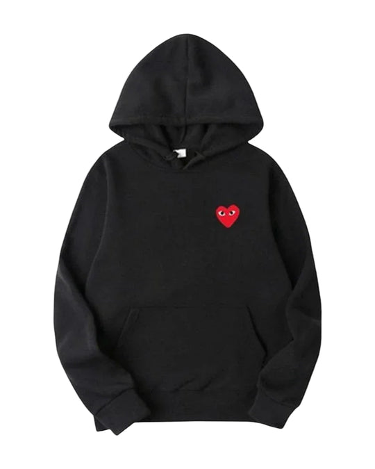 Dames Hoodie met Geborduurd Hartontwerp Casual 0