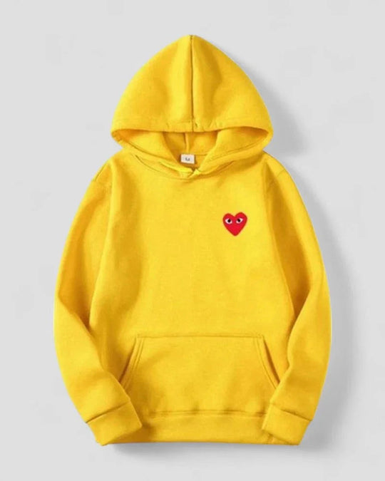 Dames Hoodie met Geborduurd Hartontwerp Casual 11