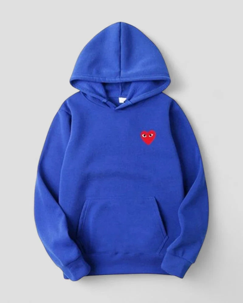 Dames Hoodie met Geborduurd Hartontwerp Casual 2