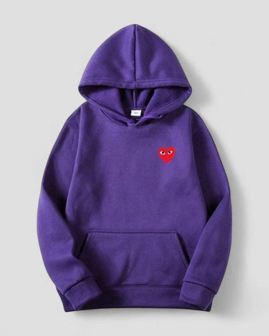 Dames Hoodie met Geborduurd Hartontwerp Casual 3