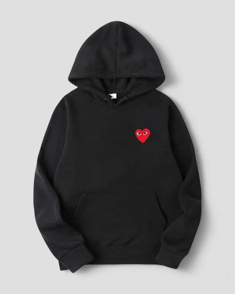 Dames Hoodie met Geborduurd Hartontwerp Casual 5