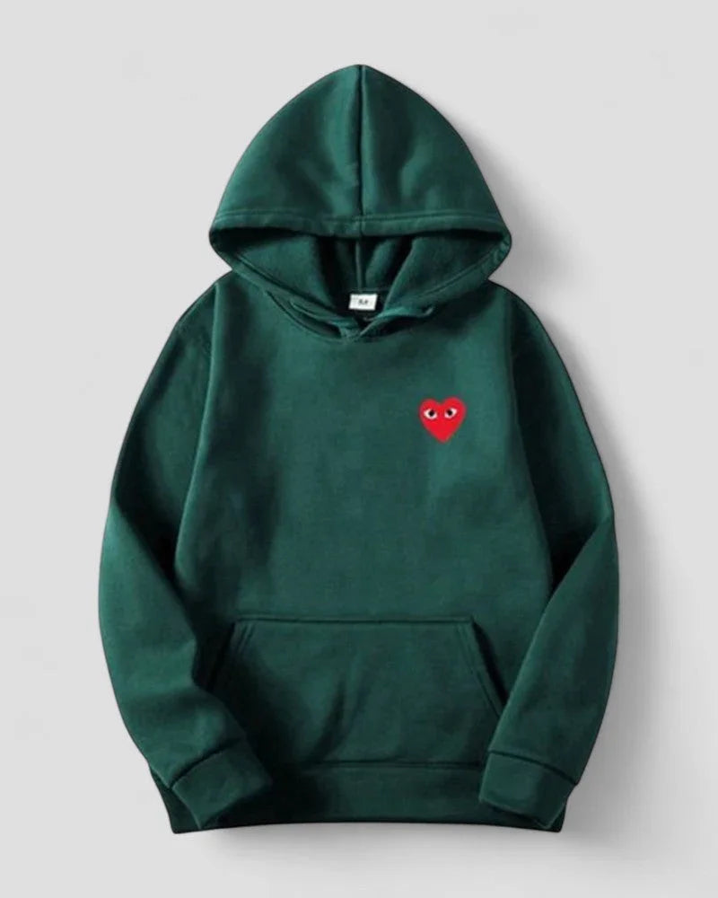 Dames Hoodie met Geborduurd Hartontwerp Casual 6