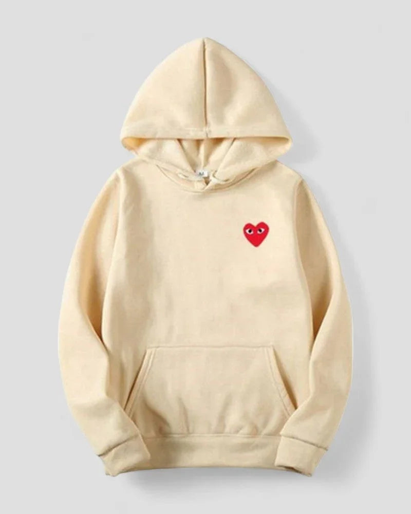 Dames Hoodie met Geborduurd Hartontwerp Casual 9