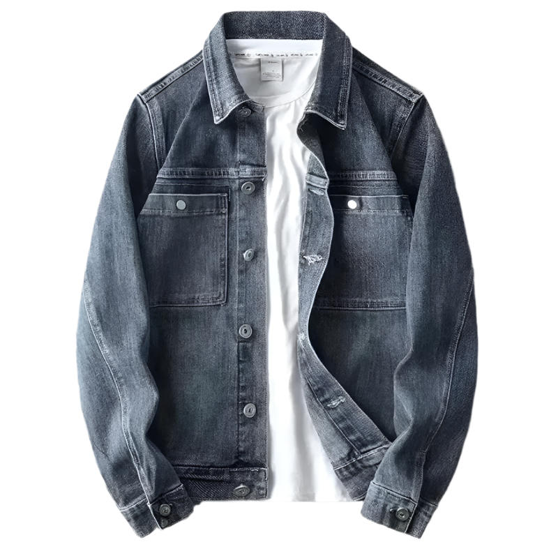 Dames Jas Lichtgewicht Denim Katoen Casual 0