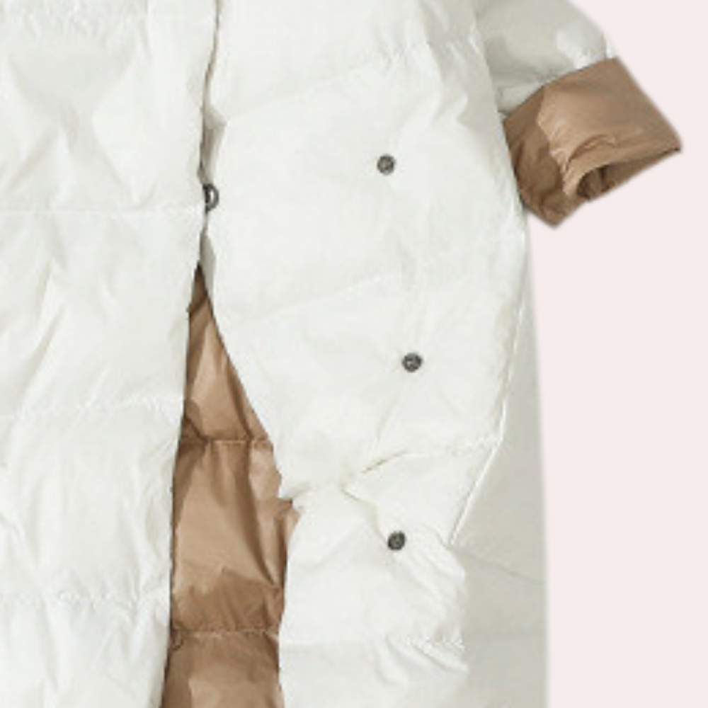 Dames Jas Winter Gewatteerd Luxe Stijl Slanke Pasvorm 3