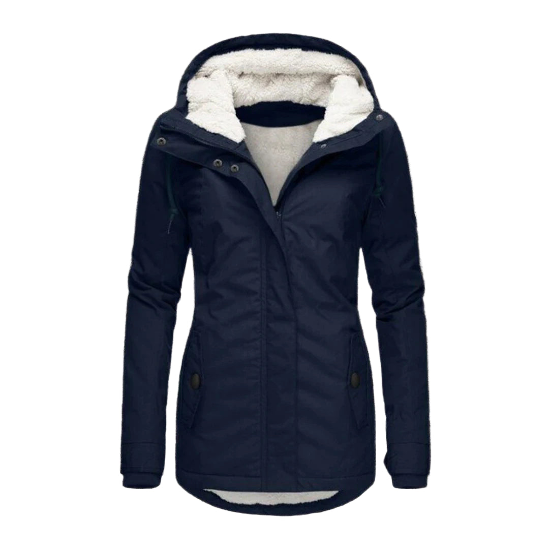 Dames Jas Winter Plisserend Met Capuchon 2