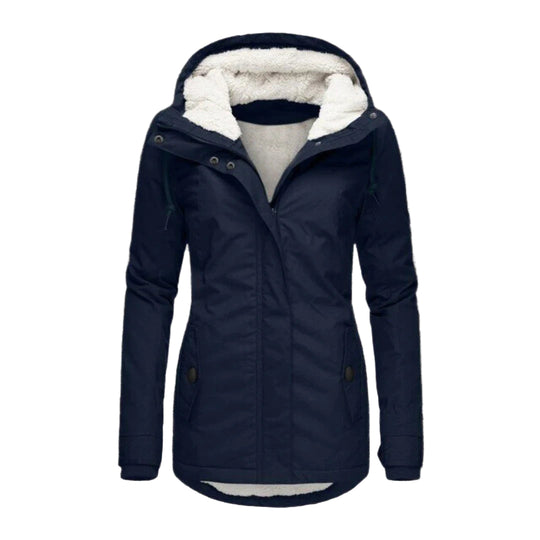 Dames Jas Winter Plisserend Met Capuchon 2