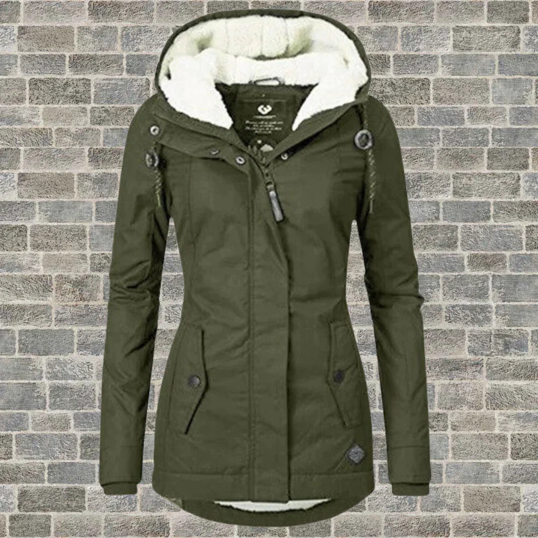 Dames Jas Winter Plisserend Met Capuchon 3