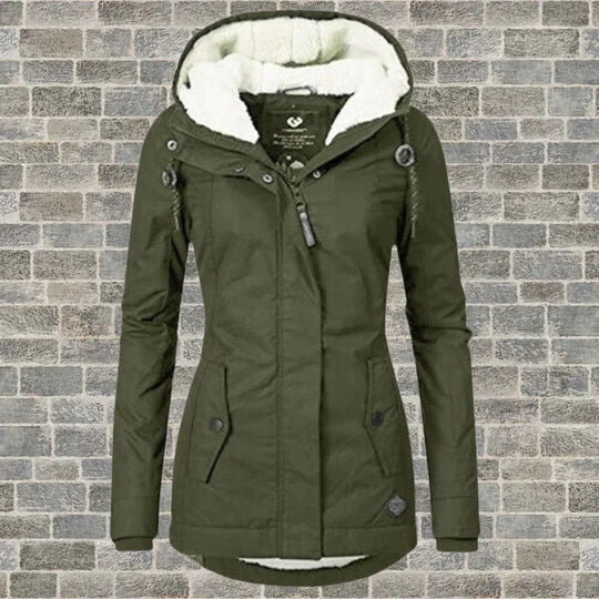 Dames Jas Winter Plisserend Met Capuchon 3