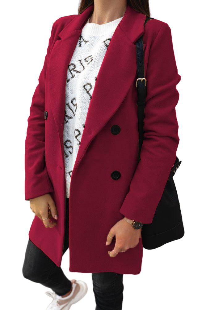 Dames Jas Winter Scandinavisch Ontwerp Met Kraag 0