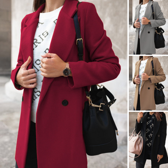 Dames Jas Winter Scandinavisch Ontwerp Met Kraag 5