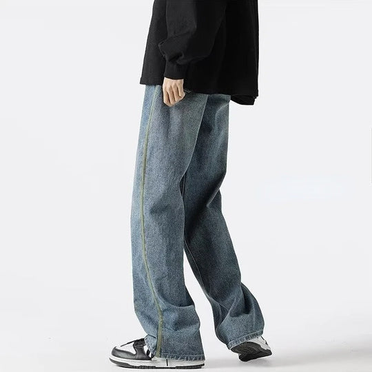 Dames Jeans Oversized Denim Met Unieke Zijklep 1