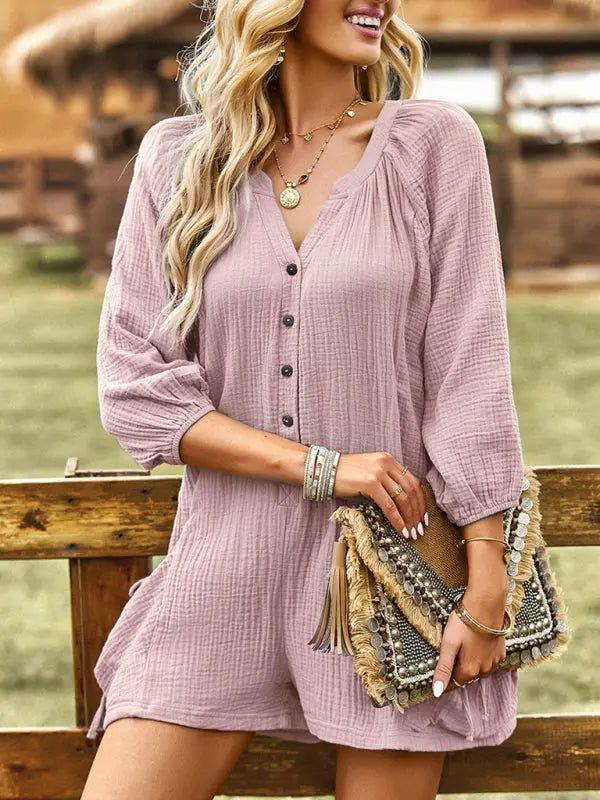 Dames Jumpsuit Losse Stijl Katoen en Linnen 10