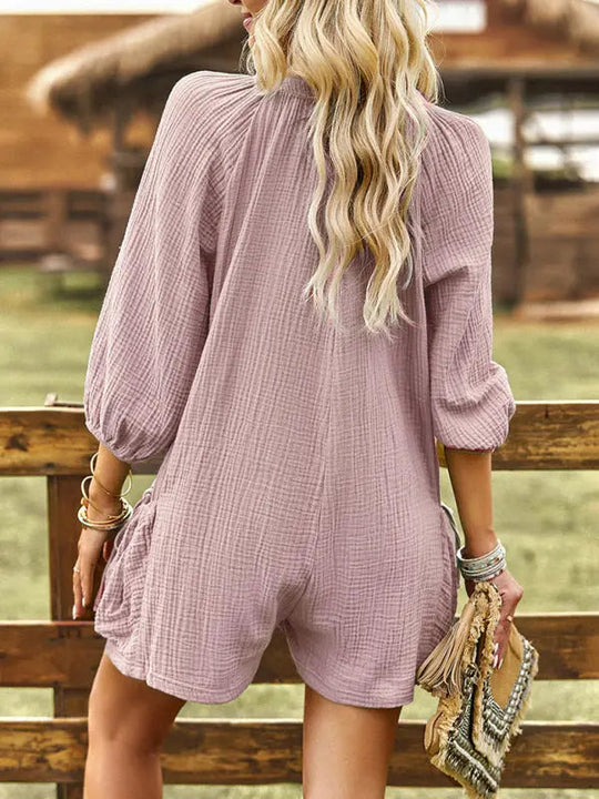 Dames Jumpsuit Losse Stijl Katoen en Linnen 7