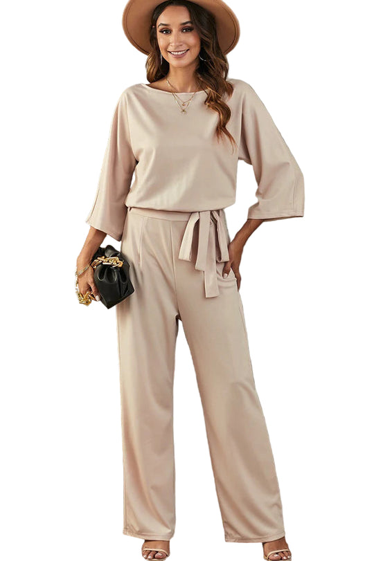 Dames Jumpsuit Met Brede Benen En Taille Riempje Feestelijk Design 0