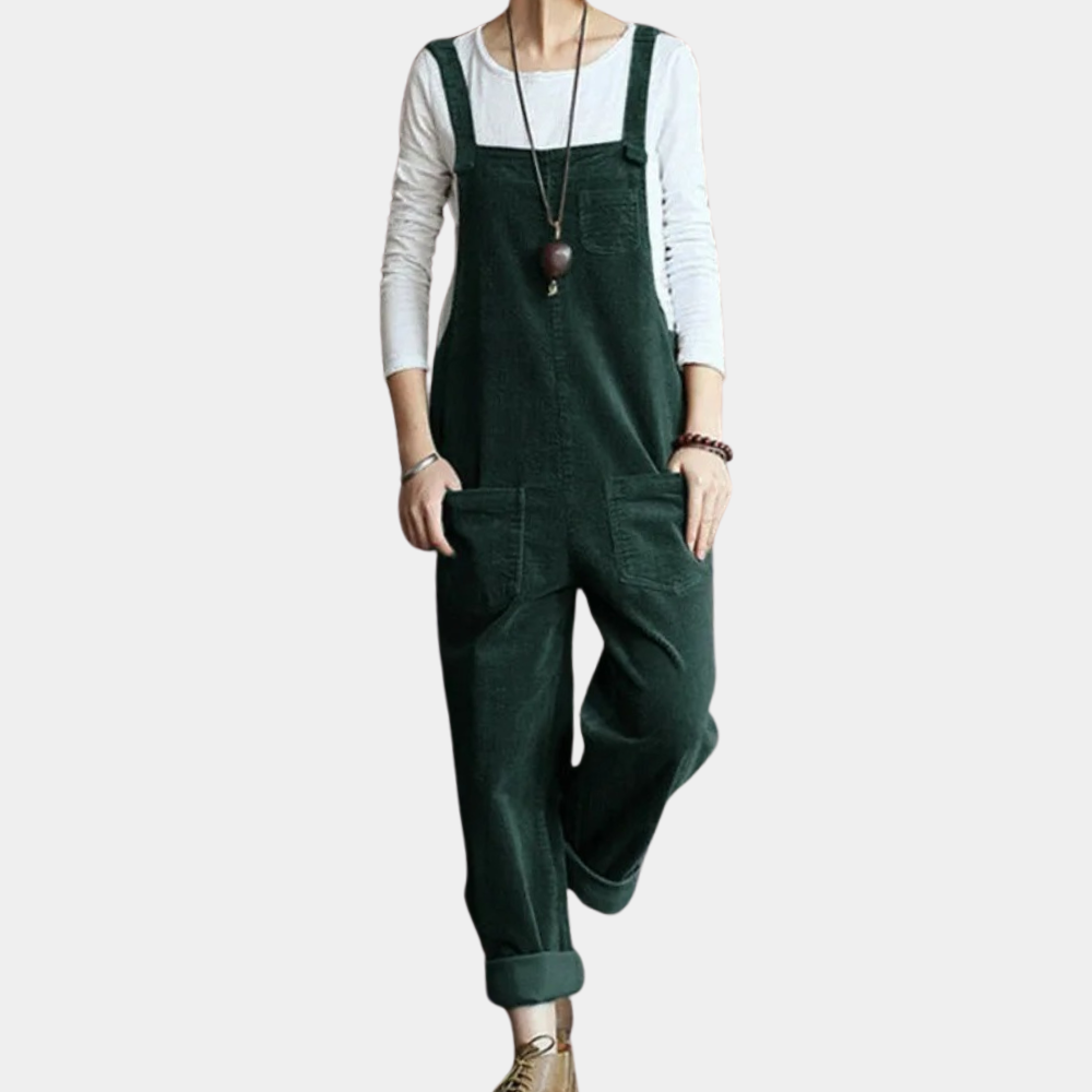 Dames Jumpsuit van Fluweel met Lange Mouwen 7