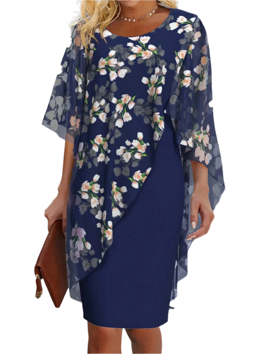 Dames Jurk Bloemenprint Chiffon Zomerjurk 0