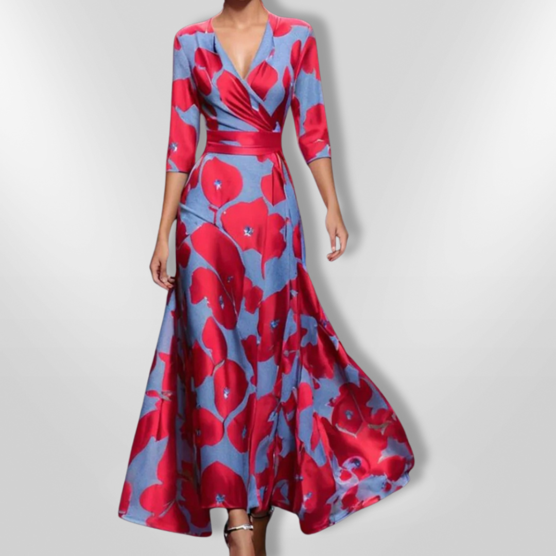 Dames Jurk Elegante Bloemenprint Vrouwelijke Stijl 0
