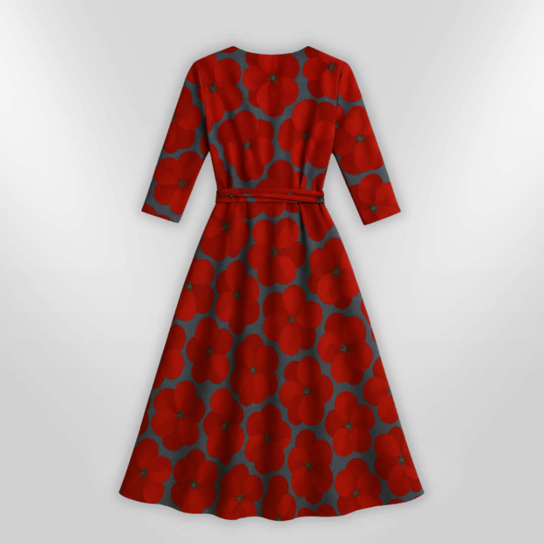 Dames Jurk Elegante Bloemenprint Vrouwelijke Stijl 4