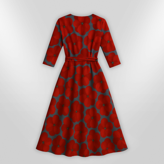 Dames Jurk Elegante Bloemenprint Vrouwelijke Stijl 4