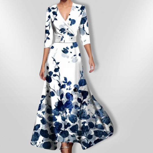Dames Jurk Elegante Bloemenprint Vrouwelijke Stijl 5