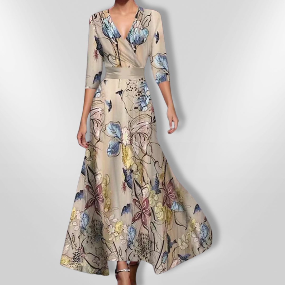 Dames Jurk Elegante Bloemenprint Vrouwelijke Stijl 6
