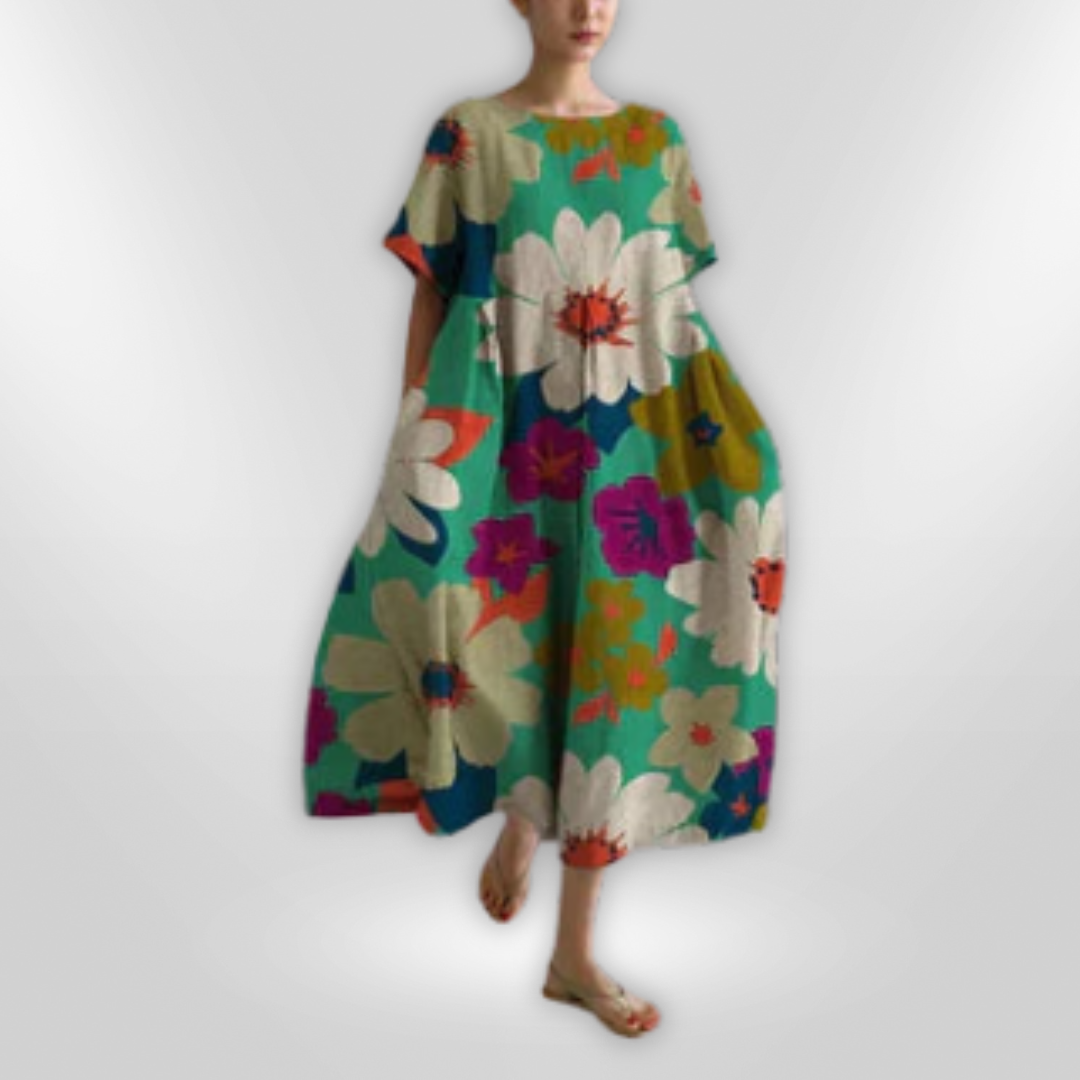 Dames Jurk Floral Zomerjurkjes Katoen 12